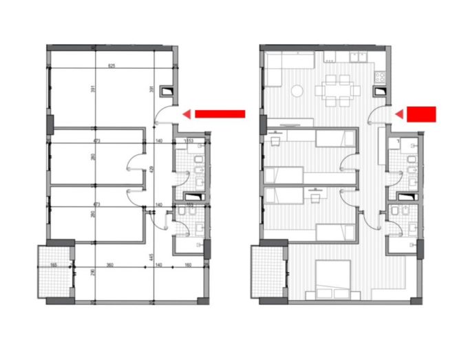 Apartament 3+1+2 +Ballkon ne shitje Tek Rruga 5 Maji – Tirane